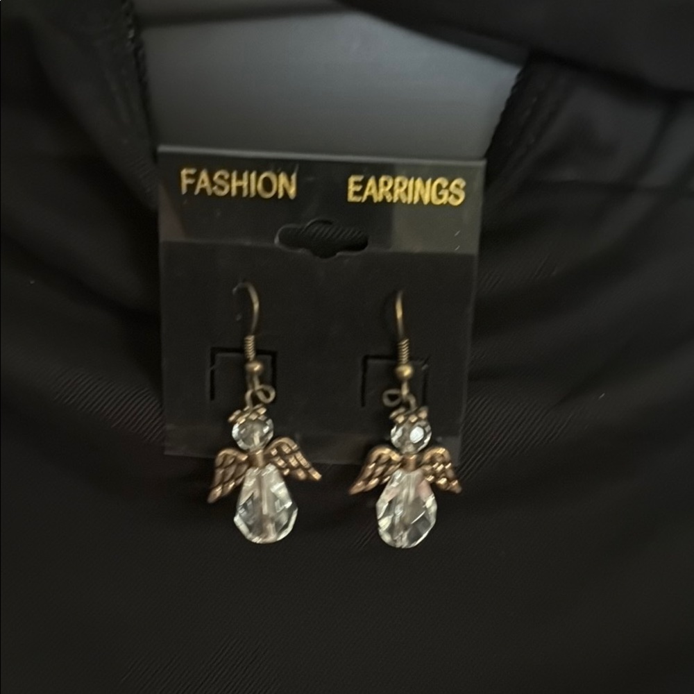 Angel Wing Crystal Earrings